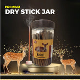 Pooja Paath Premium Dry Sticks Jar - Kasturi, 65 Sticks Blended Dhoop 30min 110 GRM DRY DHOOP Jar Pack